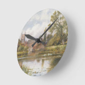 Der Millpond, 1901 (Öl auf Leinwand) Runde Wanduhr (Winkel)