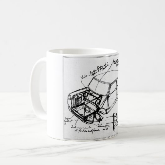 der mini klassische Entwurf zerteilt Kaffeetasse (Vorderseite Links)