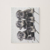 Der Miniaturschnauzer ist eine kleine Hunderasse Puzzle (Vertikal)