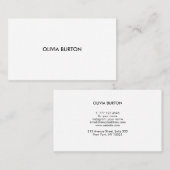 Der minimalistische Stil der Visitenkarte. Visitenkarte (Vorne/Hinten)