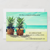 Der minimalistische, tropische Strand Save The Date (Rückseite)