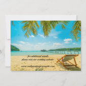 Der minimalistische, tropische Strand Save The Date (Rückseite)