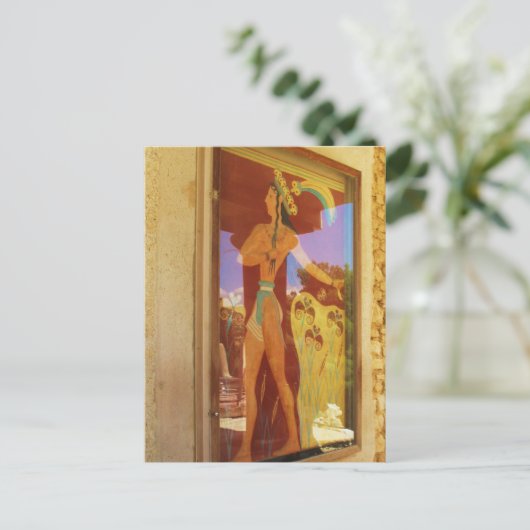 Der minoische Palast von Knossos FRESCO MALERIEREN Postkarte (Stehend Vorderseite)