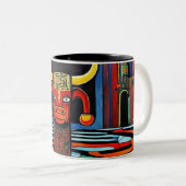 Der Minotaurus wartet Zweifarbige Tasse (VorderseiteRechts)