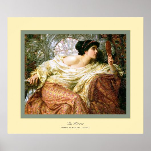 Der Mirror~ Frank Bernard Dicksee Poster (Vorne)