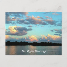 Der Mississippi Fluss mit Sonnenaufgang Postkarte
