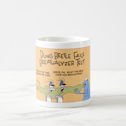 Der Mistkäfer und der Atemtest Kaffeetasse (Mittel)