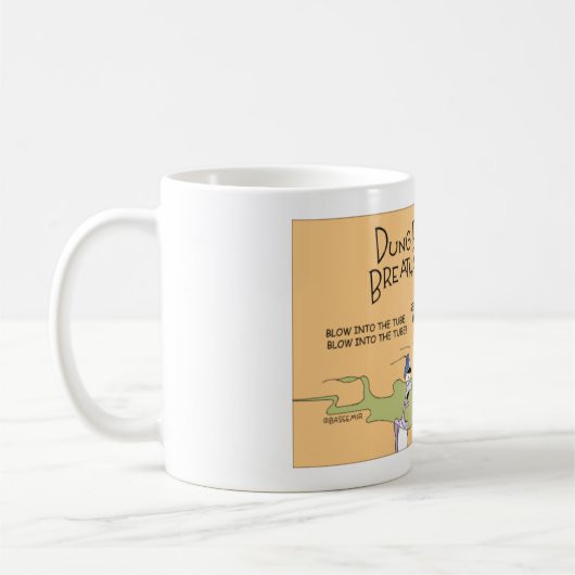 Der Mistkäfer und der Atemtest Kaffeetasse (Links)