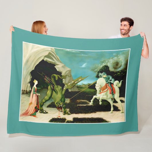 Der mittelalterliche Saint George und der Drago Fleecedecke (Beispiel)