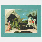 Der mittelalterliche Saint George und der Drago Fleecedecke (Vorderseite (Horizontal))