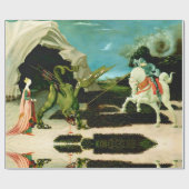 Der mittelalterliche Saint George und der Drago Geschenkpapier (Flach)