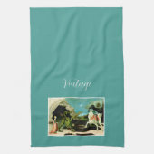 Der mittelalterliche Saint George und der Drago Geschirrtuch (Vertikal)