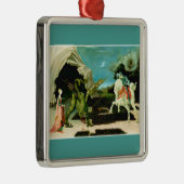 Der mittelalterliche Saint George und der Drago Ornament Aus Metall (Rechts)