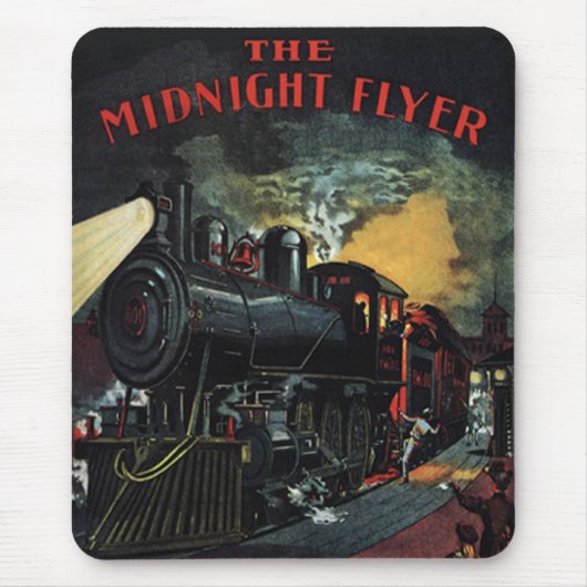 Der MitternachtsFlyer-Zug Mousepad (Vorne)
