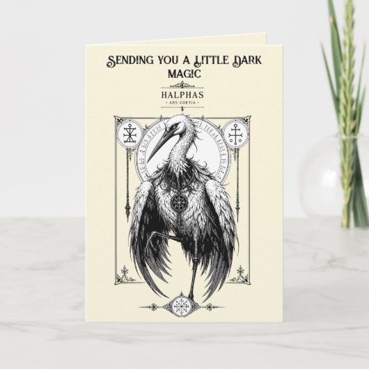 Der Mitternachtsstorch der Goetia Karte (Vorderseite)