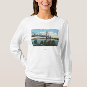 Der Mittler-Hudson Brücke zu Roosevelt-nationalem T-Shirt