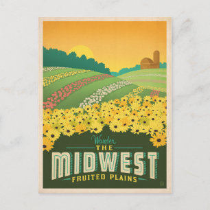 Der Mittlere Westen Vereinigte Staaten Postkarte