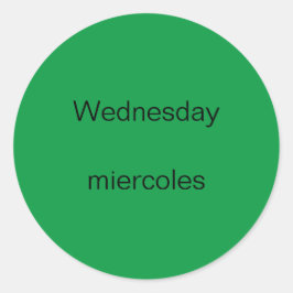 Der Mittwoch wird englisch bis spanisch Stickers