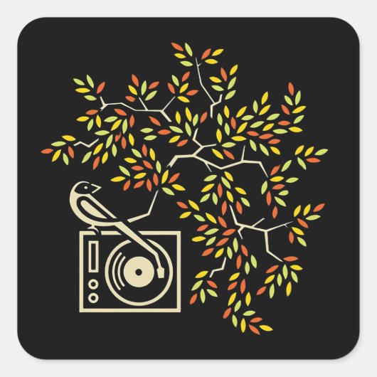 Der Mix aus der Außenwelt Quadratischer Aufkleber (Vorderseite)