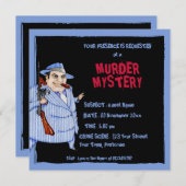 Der Mob-Boss schwarze Mord Mystery Einladung (Vorne/Hinten)