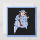 Der Mob-Boss schwarze Mord Mystery Einladung (Rückseite)