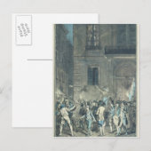 Der Mob durch die Straßen von Paris Postkarte (Vorne/Hinten)