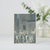 Der Mob durch die Straßen von Paris Postkarte (Stehend Vorderseite)