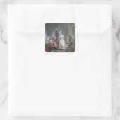Der Mode-Verkäufer Quadratischer Aufkleber (Tasche)