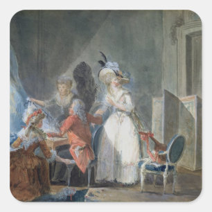 Der Mode-Verkäufer Quadratischer Aufkleber