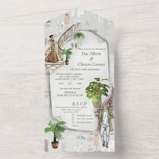 Der Modedesigner All In One Einladung (Innen Boden)