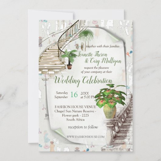 Der Modedesigner Einladung (Vorderseite)