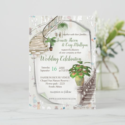 Der Modedesigner Einladung (Stehend Vorderseite)