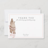 Der moderne Bärenzirkus der Kinder | Mädchen Gebur Dankeskarte (Vorderseite)