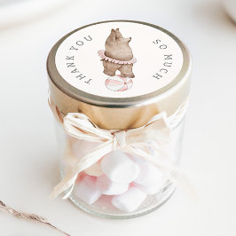 Der moderne Bärenzirkus der Kinder | Mädchen Gebur Runder Aufkleber