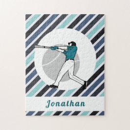 Der moderne Baseball-Softball-Spieler schlug seine Puzzle