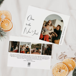 Der moderne Boho Arch jubelt zum 5. Foto des Neuja Feiertagskarte