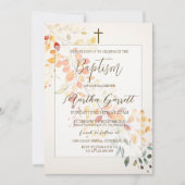 Der moderne Boho Wasserfarben Herbst hinterlässt d Einladung (Vorderseite)