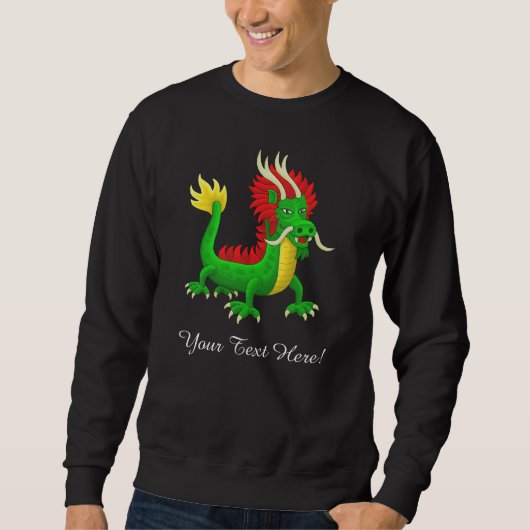 Der moderne chinesische Azur-Drache Sweatshirt (Vorderseite)