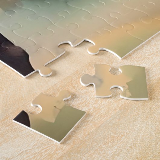 Der moderne Cowboy reiten beim Graupferd Puzzle (Seite)