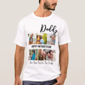 Der moderne Daddy Happy Vathers Day 6 FotoCollage T-Shirt (Vorderseite)