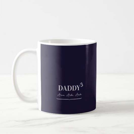 Der moderne einfache Daddy kubierte Typografie-Nam Kaffeetasse (Links)