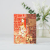 Der moderne elektronische Buddha Postkarte (Stehend Vorderseite)