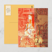Der moderne elektronische Buddha Postkarte (Vorne/Hinten)