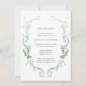 Der moderne Eukalyptus Grüngarten Einladung (Vorderseite)