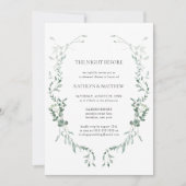 Der moderne Eukalyptus Grüngarten Einladung (Vorderseite)