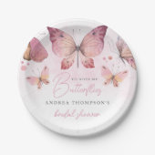 Der Moderne gibt mir Schmetterlinge Brautparty Pappteller (Vorderseite)