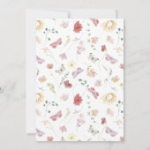 Der Moderne gibt mir Schmetterlinge pinkes Brautpa Einladung (Rückseite)