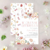 Der Moderne gibt mir Schmetterlinge pinkes Brautpa Einladung