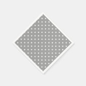 Der moderne Glamour ist mit grauem und weißem Polk Serviette (Ecke)