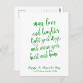 Der moderne Glitzer Irish Blessing St. Patrick's D Postkarte (Vorne/Hinten)